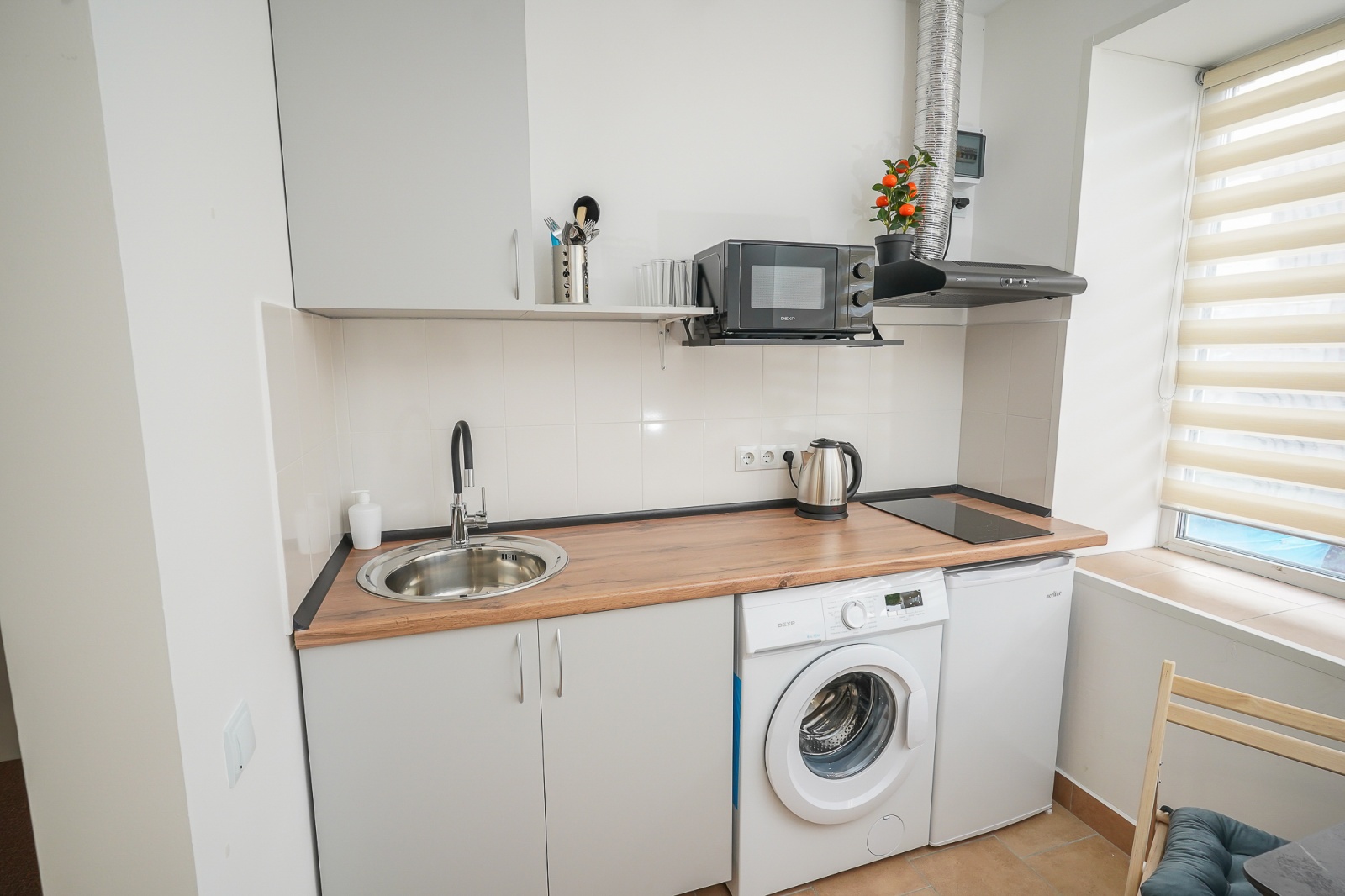 Стильная новая 2-комнатная студия • 40 м² • До 6 гостей